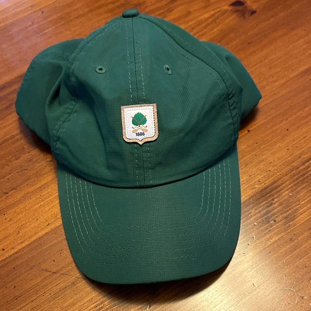 Green Baseball Cap with Tennis Logo
